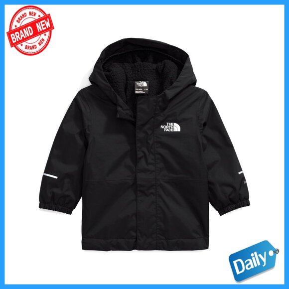 Baby Rain Jacket Windproof Waterproof Adjustable Hood Fleece Lined